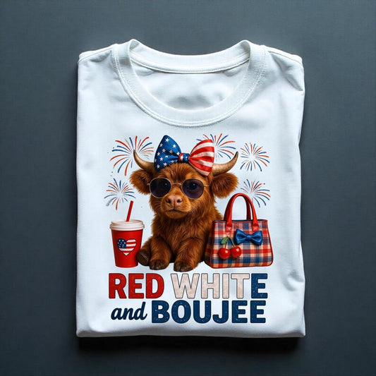 Patriotic cute cow Digital File Direct Download Ready to Print PNG High Definition