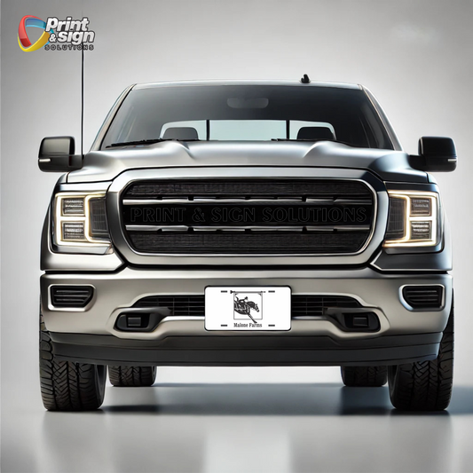 Printed Aluminum License Plate MALONE FARMS Truck car tag 12" X 6"