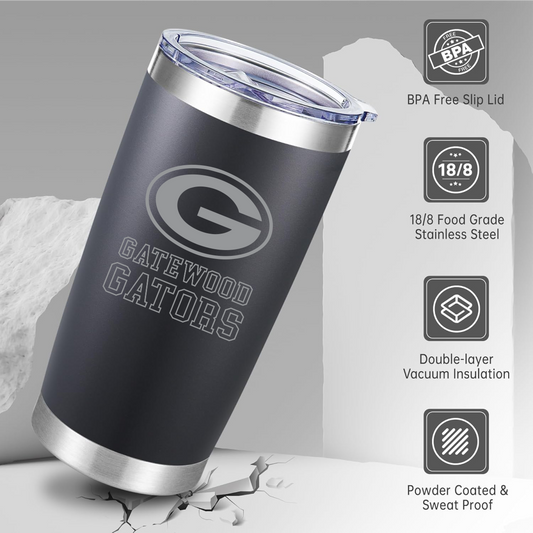 Gatewood Schools Gators Laser Engraved Insulated 20oz Tumbler