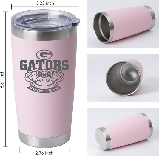 Gatewood Schools Swim Team Laser Engraved Insulated 20oz Tumbler