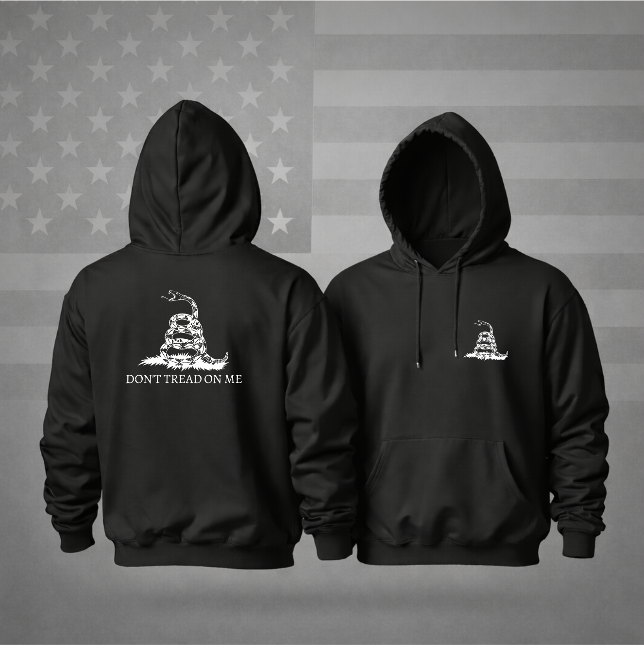 Don't Tread On Me Patriotic Hooded Sweatshirt Hoodie