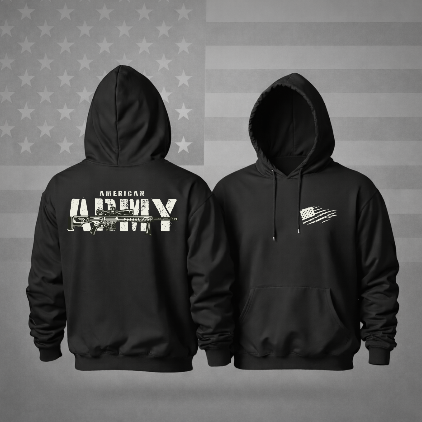 AMERICAN ARMY Military Hooded Sweatshirt – Premium Patriotic Comfort & Style Hoodie