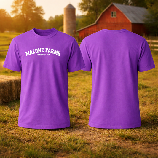 T-shirt MALONE FARMS Equestrian Center Bella Canvas 3001 Unisex Royal Purple