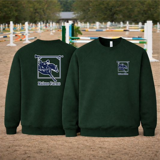 MALONE FARMS Equestrian Center Bella Canvas Sweatshirt