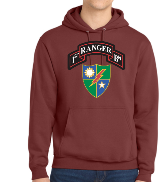 First Ranger Battalion Patriot Hooded Sweatshirt