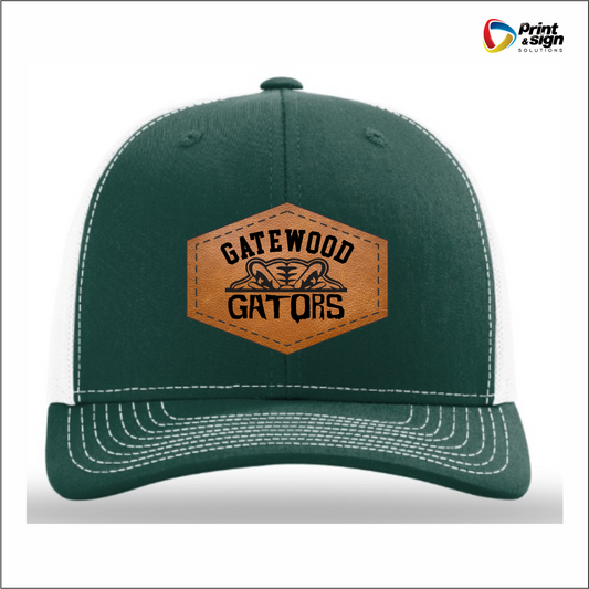 GATEWOOD GATORS RICHARDSON 112 TRUCKER HAT SNAPBACK WITH LEATHER PATCH