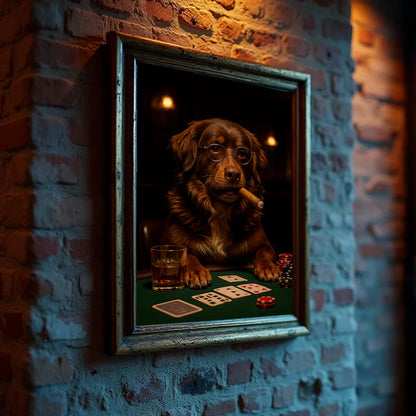 Poker Cigar Dog Playing Digital File Ready to Print High Definition PDF PNG File Format