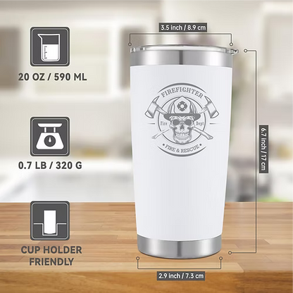 Laser Engraved FIREFIGHTER Tumber