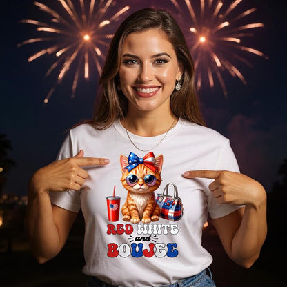 Cute patriotic cat Digital File Direct Download Ready to Print PNG High Definition