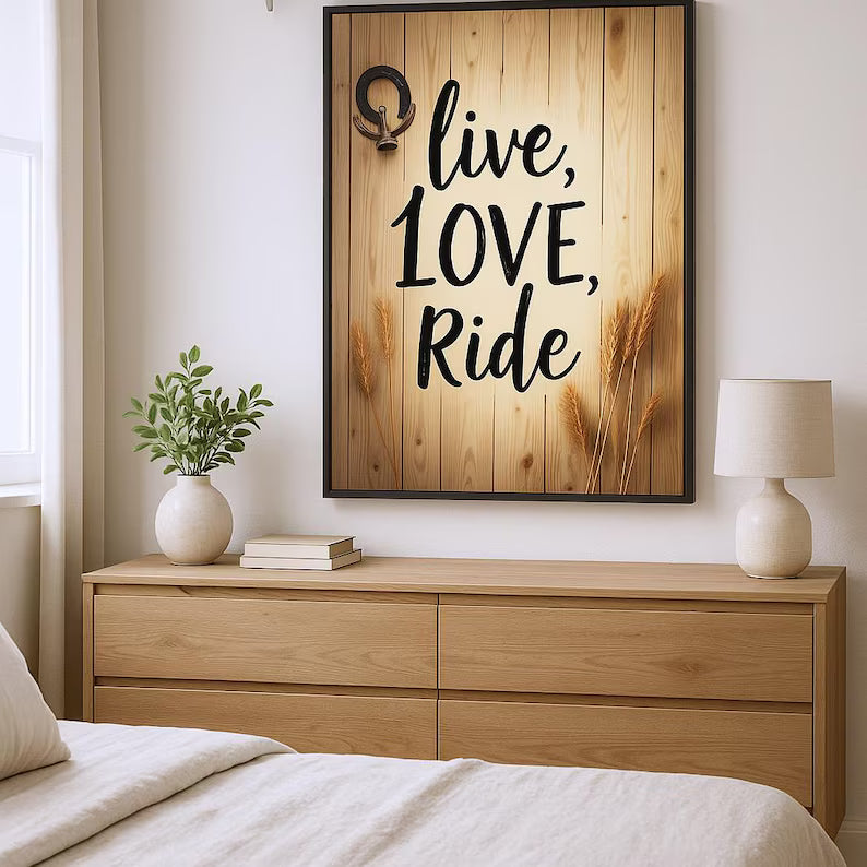 Live Love Ride Poster Digital File Ready to Print High Definition PDF PNG File Format