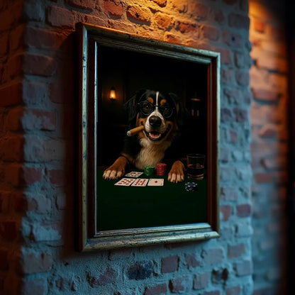 Bernese Mountain Dog Poker Charuto Digital File Ready to Print High Definition PDF PNG File Format