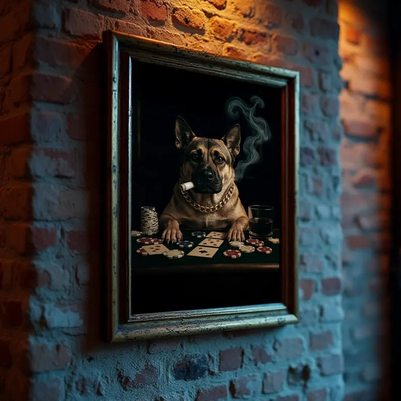 Dogs playing poker Digital File Ready to Print High Definition PDF PNG File Format