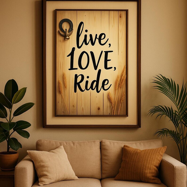 Live Love Ride Poster Digital File Ready to Print High Definition PDF PNG File Format