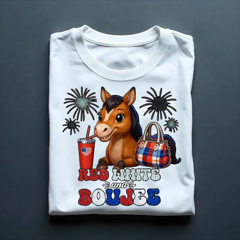 Cute Patriotic Horse Digital File Direct Download Ready to Print PNG High Definition