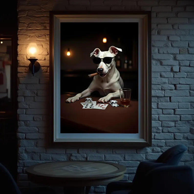 Dogs playing poker Digital File Ready to Print High Definition PDF PNG File Format