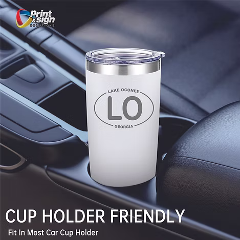 Lake Oconee Laser Engraved Tumbler Insulated Travel Mug