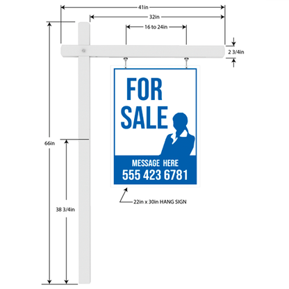 Aluminum Real Estate Post - 2pc Post