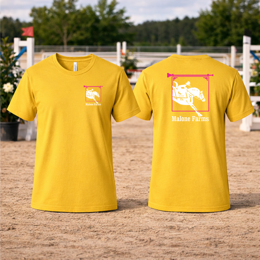 T-shirt MALONE FARMS Equestrian Center Bella Canvas 3001 Unisex Maize Yellow