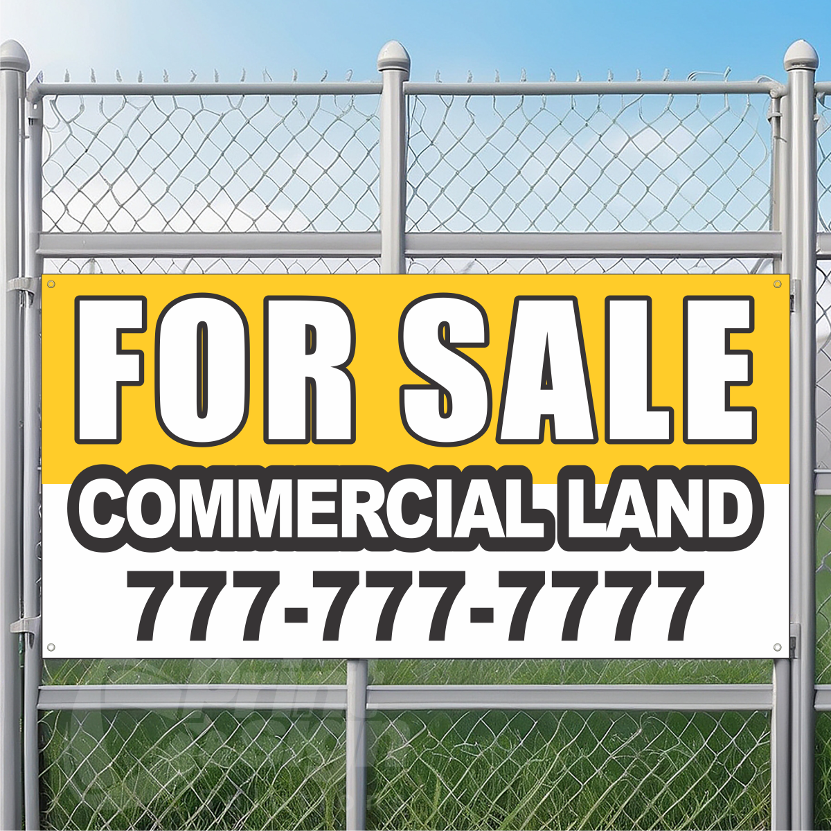 Commercial Land for Sale Vinyl Banner Add Your Phone Number