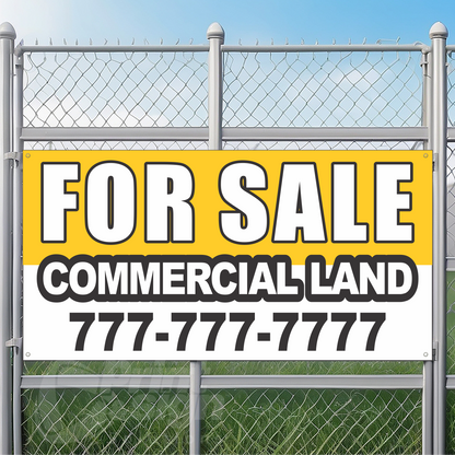Commercial Land for Sale Vinyl Banner Add Your Phone Number
