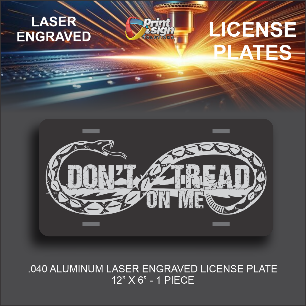 License Plate DON'T TREAD ON ME Auto Truck car tag Aluminum