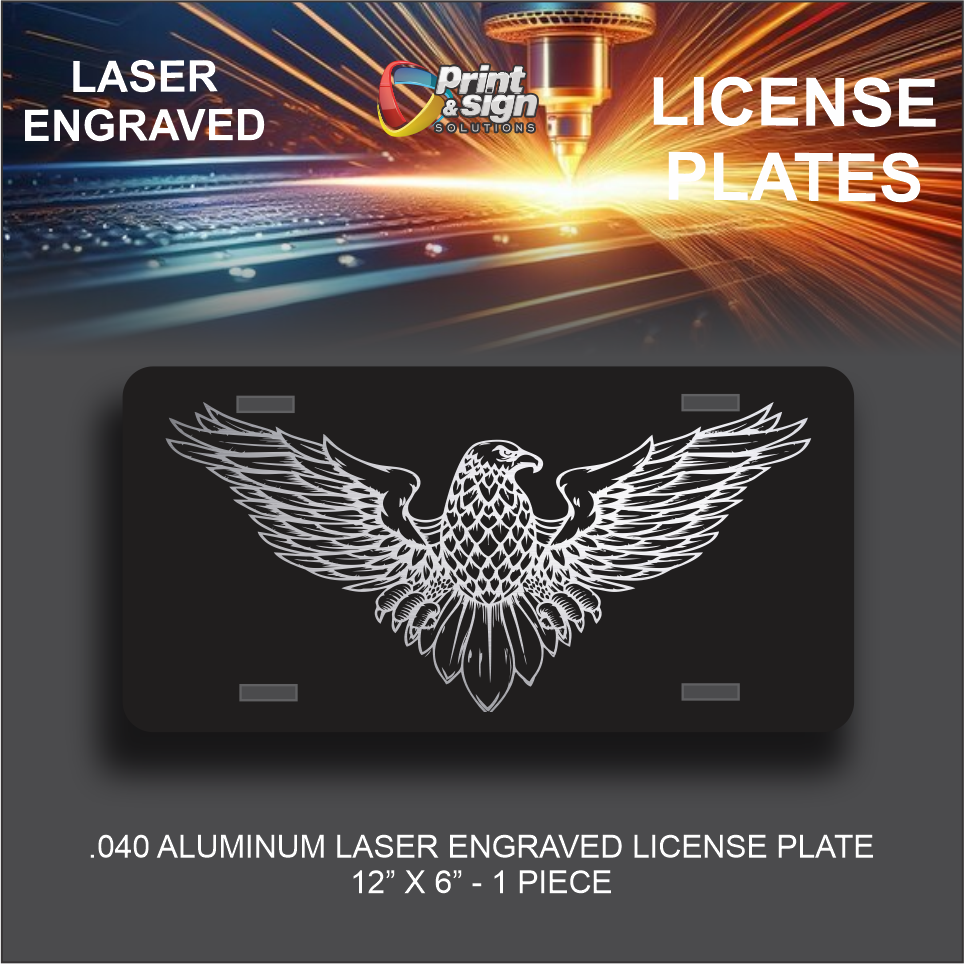 License Plate EAGLE Auto Truck car tag Aluminum Laser Engraved