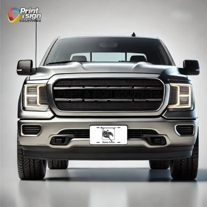 Printed Aluminum License Plate MALONE FARMS Truck car tag 12" X 6"