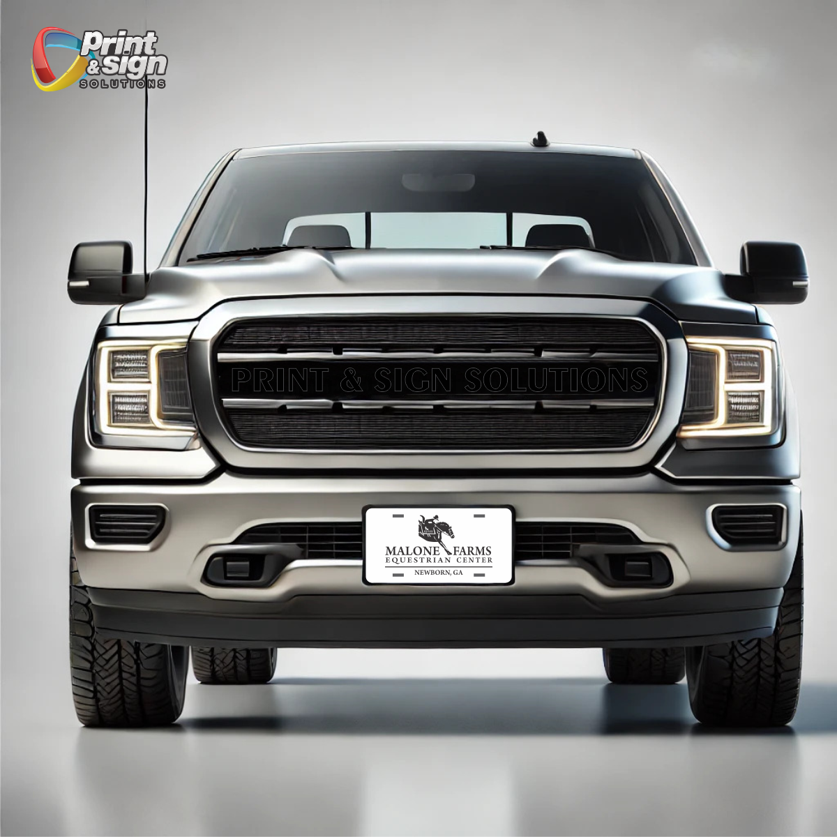 Printed Aluminum License Plate MALONE FARMS Truck car tag 12" X 6"