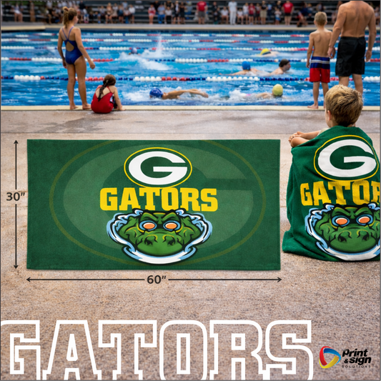 Gatewood Gators Schools | 60”X30” CUSTOM BEACH TOWEL