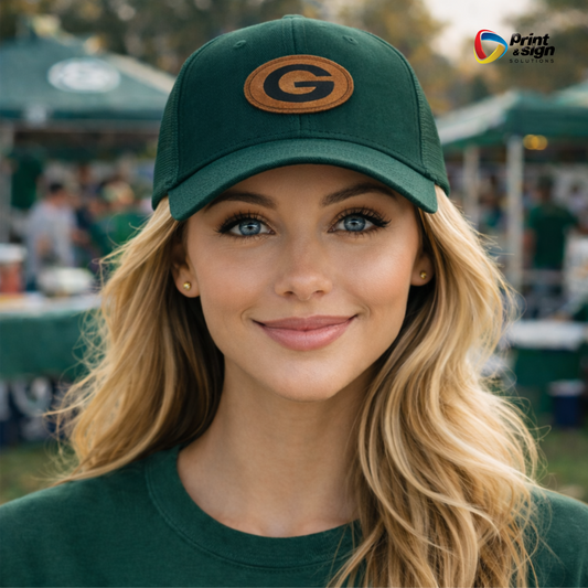 GATEWOOD SCHOOLS RICHARDSON 112 TRUCKER HAT SNAPBACK WITH LEATHER PATCH