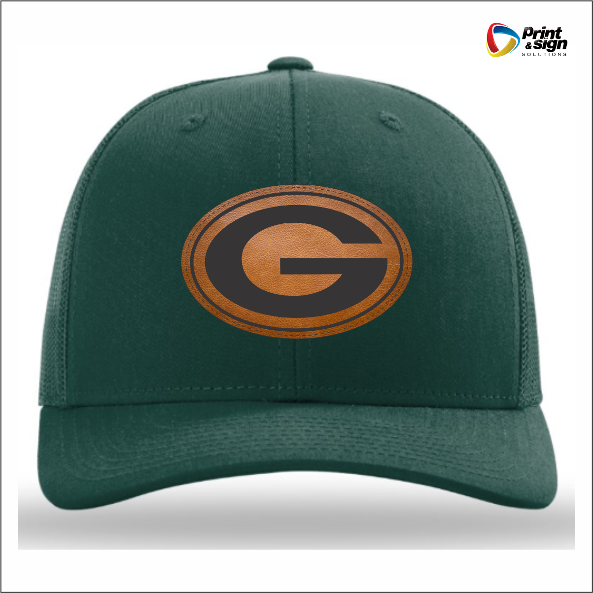 GATEWOOD SCHOOLS RICHARDSON 112 TRUCKER HAT SNAPBACK WITH LEATHER PATCH