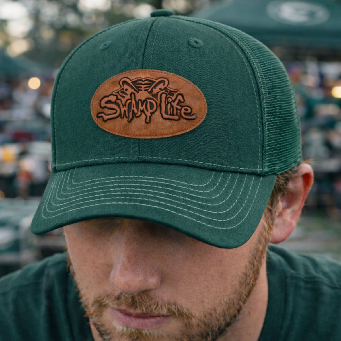 GATEWOOD SWAMP RICHARDSON 112 TRUCKER HAT SNAPBACK WITH LEATHER PATCH