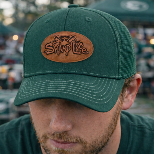 GATEWOOD SWAMP RICHARDSON 112 TRUCKER HAT SNAPBACK WITH LEATHER PATCH
