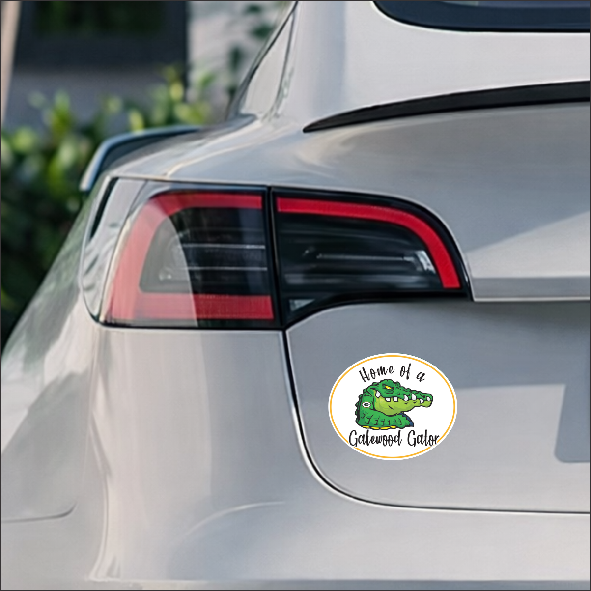Home of a Gatewood Gator | Vinyl Decal Water Proof | 5"x4.125" | UV Laminated