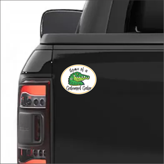 Home of a Gatewood Gator | Vinyl Decal Water Proof | 5"x4.125" | UV Laminated