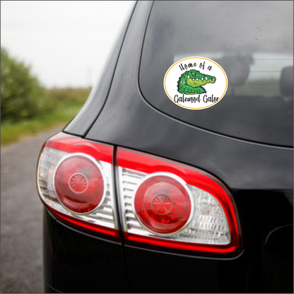 Home of a Gatewood Gator | Vinyl Decal Water Proof | 5"x4.125" | UV Laminated