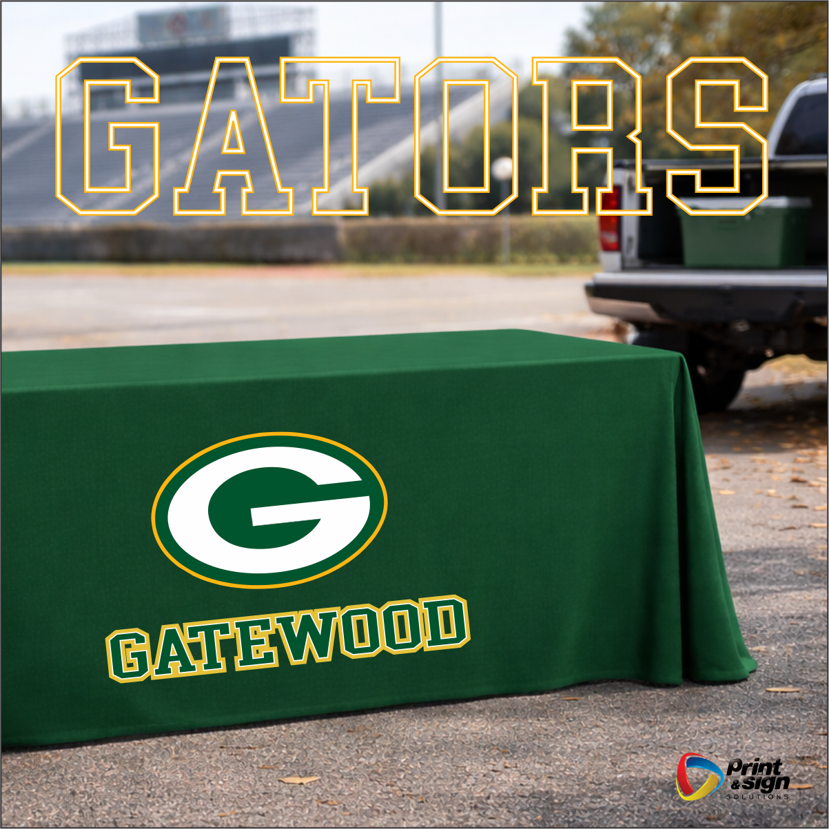 Gatewood 6ft 4-sided Table Throw | Go Gators