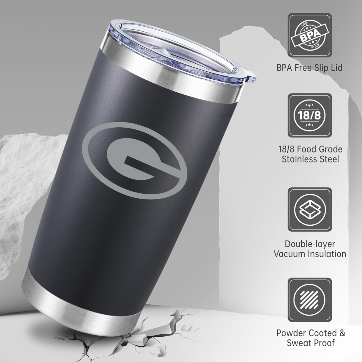 Gatewood Schools Laser Engraved Insulated 20oz Tumbler