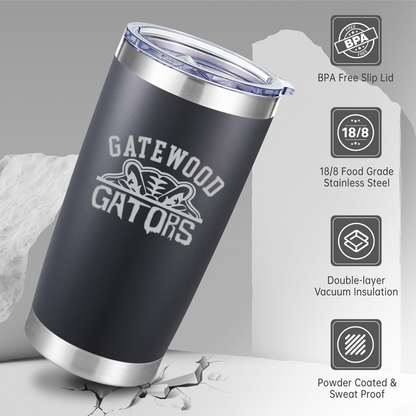 Gatewood Schools Gators Laser Engraved Insulated 20oz Tumbler