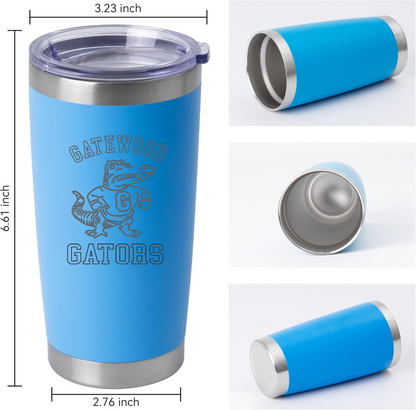 Gatewood Schools Gator Laser Engraved Insulated 20oz Tumbler