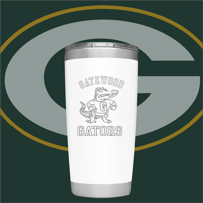 Gatewood Schools Gator Laser Engraved Insulated 20oz Tumbler