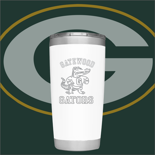 Gatewood Schools Gator Laser Engraved Insulated 20oz Tumbler