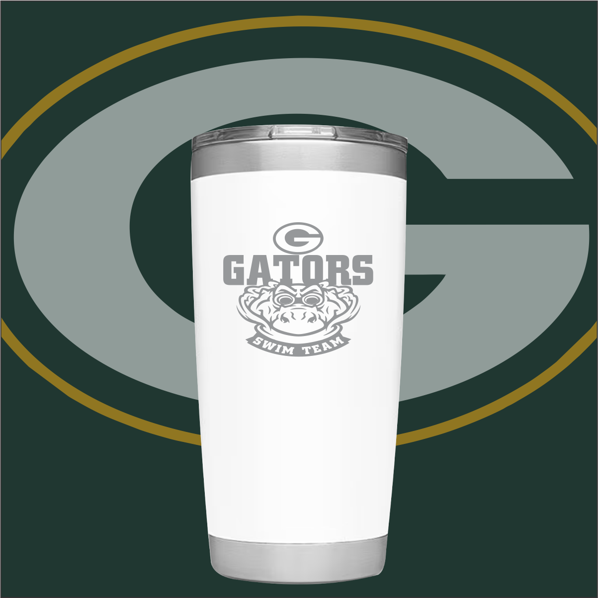 Gatewood Schools Swim Team Laser Engraved Insulated 20oz Tumbler