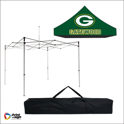 Gatewood Gators 10ft x 10ft STEEL Canopy Tent Full Color Print | Rooling Carrying Bag