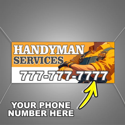 Handyman Services Vinyl Banner Add Your Phone Number