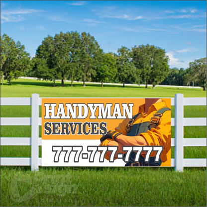 Handyman Services Vinyl Banner Add Your Phone Number