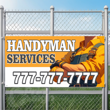 Handyman Services Vinyl Banner Add Your Phone Number