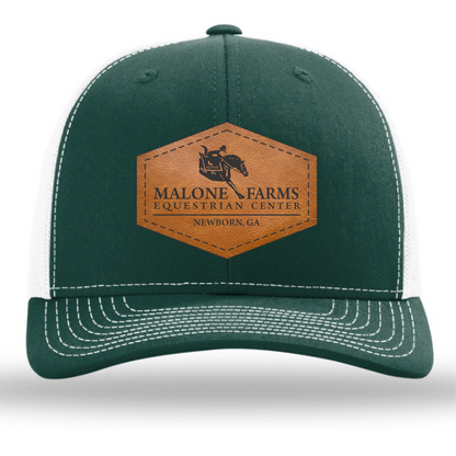 MALONE FARMS RICHARDSON 112 TRUCKER HAT SNAPBACK WITH LEATHER PATCH