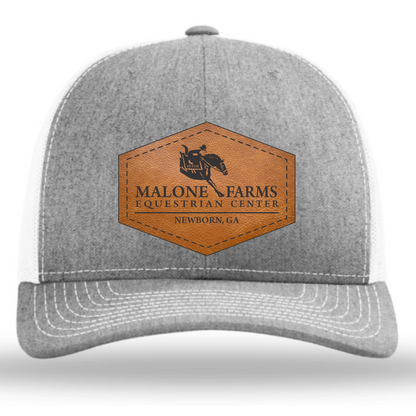 MALONE FARMS RICHARDSON 112 TRUCKER HAT SNAPBACK WITH LEATHER PATCH