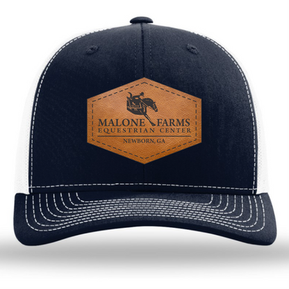 MALONE FARMS RICHARDSON 112 TRUCKER HAT SNAPBACK WITH LEATHER PATCH